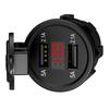 Автомобильное зарядное устройство с двумя USB-портами DC12-24V, мониторинг состояния аккумулятора, цифровой дисплей, зарядное устройство для автомобиля, мотоцикла, гнездо для зарядного устройства с пылезащитным чехлом