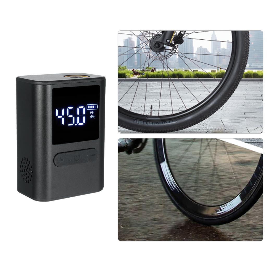 Велосипедный насос, электрический велосипедный насос, портативный насос для накачивания шин, воздушный насос для велосипедов, манометр высокого давления 100 фунтов на кв. дюйм, 1000 мАч, мини-насос для велосипеда и автомобиля