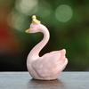 Фигурка Лебедя Прекрасная Миниатюрная Фигурка Кукла DIY Украшение для Торта Симуляция Короны Фигурка Лебедя Смола Модель Животного Рождественский Свадебный Подарок