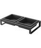 Yamazaki Jitsugyo Pet Food Bowl Stand Set Tower Black Pet Supplies Feed Container 4207 Approx. W29XD15.5XH6cm