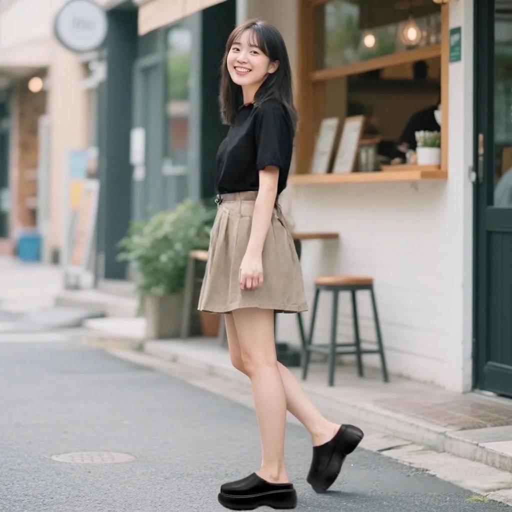 Сабо Толстая ЭВА Японская обувь [APOSITV] Женские сандалии, Подошва, Легкие, Черные, (Черный, Размеры, Взрослый, Алфавит, LL)