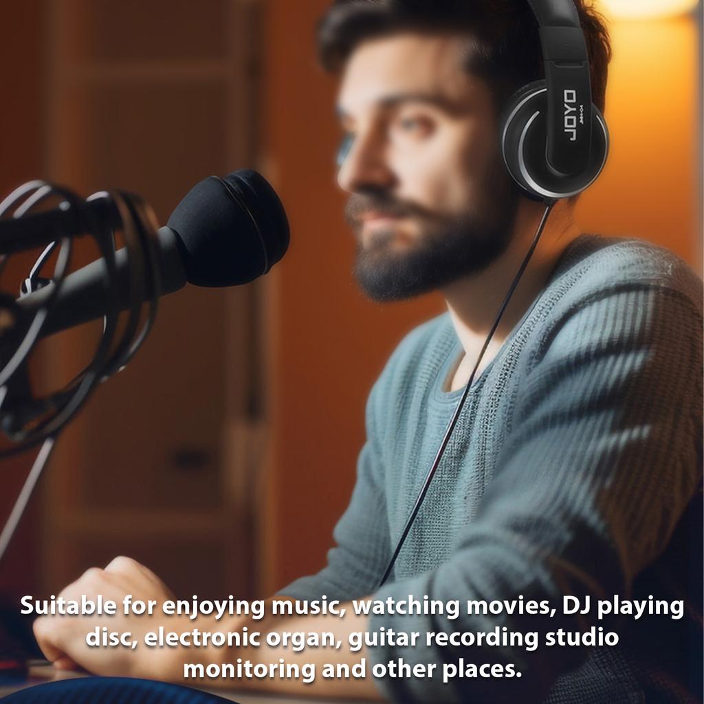 JOYO Over Ear Headphone Wired Headphones Stereo Sound Headsets 40mm Driver Comfortable Headphones