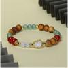 Ethnic Style Gourd Jade Beaded Bracelet for Women, DIY Good Fortune Lucky Gourd Jewelry, Fashion Pretty Bead Wrist Decor Ornament