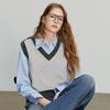 Chuyu Women's V-Neck Color Block Knit Vest
