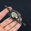 Golden Apache Pyrite Gemstone Handmade Pure Copper Wire Wrap Jewelry Pendant For Love