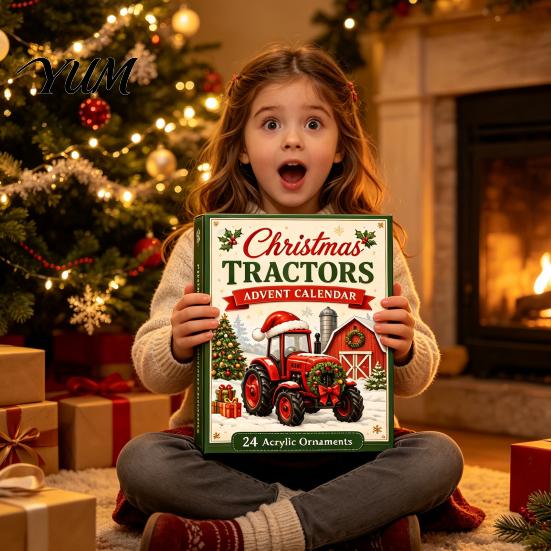 Advent Calendar for Boys Transportation Vehicles 2026 Kids, 24 Day Christmas Countdown Set Home Decor with Collectible Acrylic Mini Vehicle
