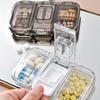 Rectangular Pill Splitter Box Frosted Weekly Pill Case  Multi Grid Split Package