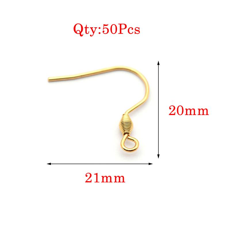 Stainless Steel Earrings Hook For Jewelry Making Hypoallergenic Women Dangle Cross Earring Clasps Fittings Diy Finding