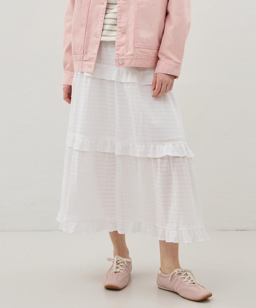 Ollibeudeollibeu Tiered Frill Long Skirt Ow6Ms3500