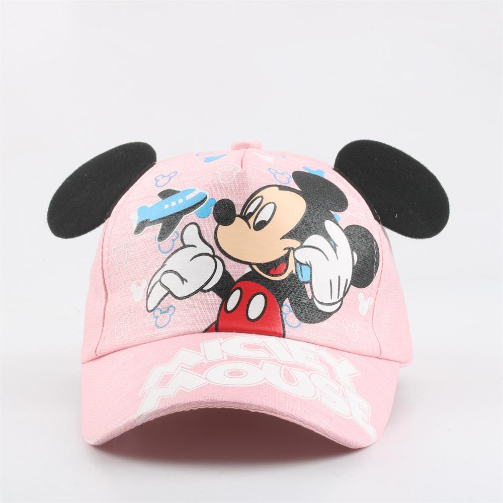 Disney Бейсболка с Микки и Минни, защита от солнца, дышащая, вязаная, для улицы, повседневный стиль, вязаная крючком бейсболка