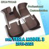 Автомобильные коврики для Tesla Model 3     Автомобильные коврики для ног Покрытие ковриком для автомобиля Аксессуары для интерьера