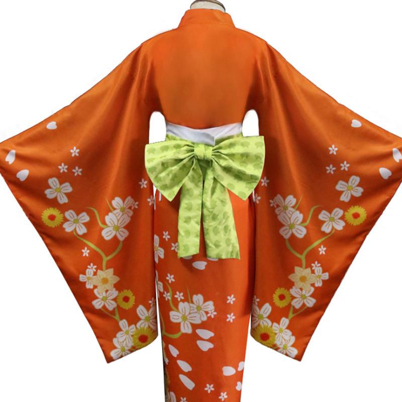 Аниме Super Danganronpa 2 Hiyoko Saionji косплей костюм кимоно для взрослых женщин оранжевое платье Хэллоуин карнавальная одежда Kostuums