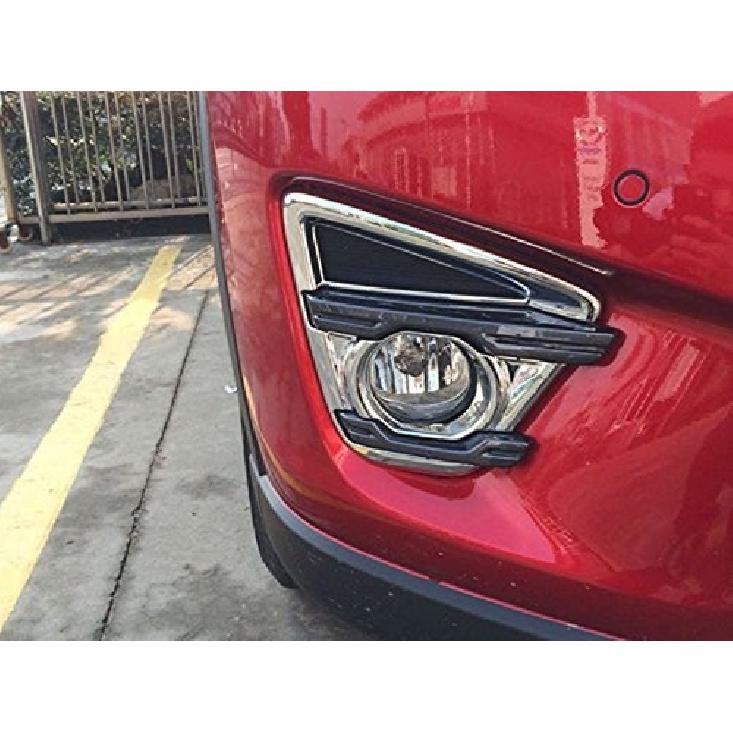 2pcs Chrome Front Fog Light Lamp Frame Cover Trim Fit for Mazda CX-5 CX5 2016