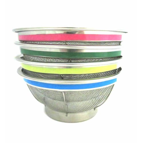 Endo Shoji Commercial TKG New Mammoth Color Shallow Strainer, 33cm, Green, Stainless Steel, Made In Japan, AZL4728