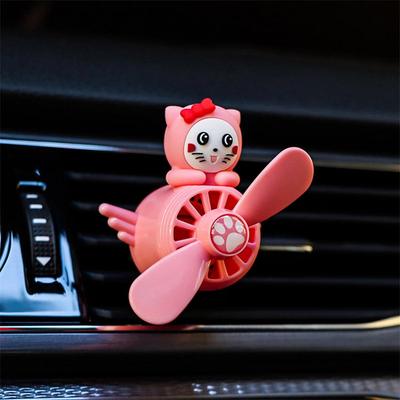 Розовый Декор Вентиляционного Отверстия Салона Автомобиля Кошка Утка Собака Украшение Вентилятор Вентиляционного Отверстия Вертолет Транспортное Средство Вентилятор Автомобильный Пропеллер Заправка