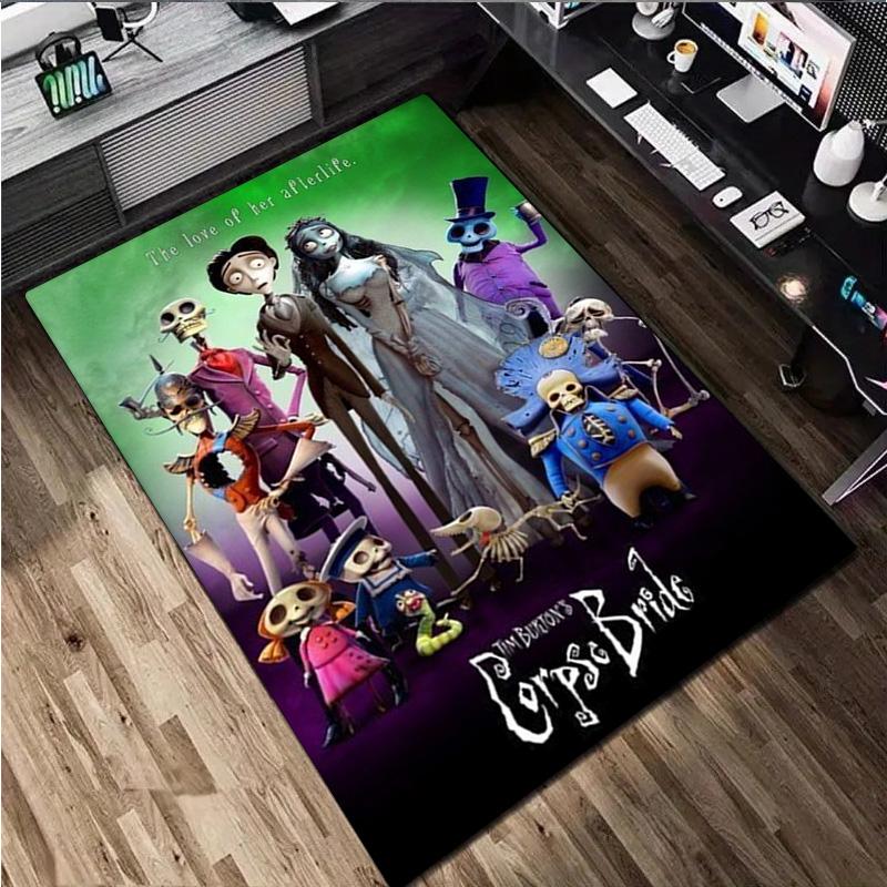1Pc Corpse Bride Print Rug - Computer Chair Area Rug home decoration Carpet For Living Room Bedroom Flooring Mat