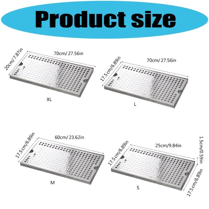 Metal steels Beer Drip Tray Metal Beer Tower Drip Pan Surfaces Mount No Drain Drip Tray Metal Drip Tray Enduring