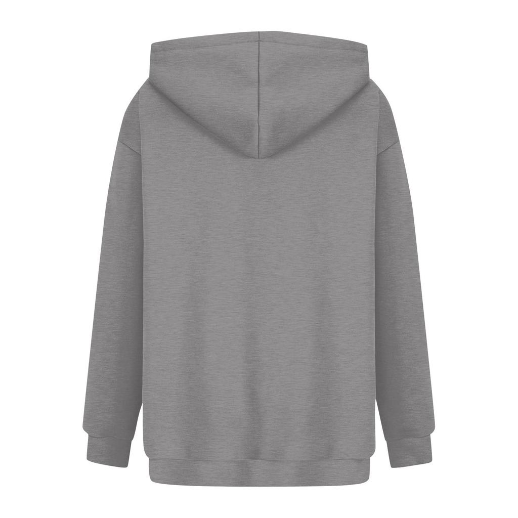 Женская модная повседневная толстовка с капюшоном и длинными рукавами с принтом букв на Хэллоуин