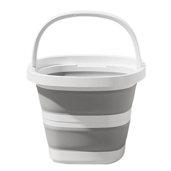 Folding Bucket with Handle Large Capacity Strong Load-bearing Outdoor Fishing Bucket Portable Compact Collapsible Bucket