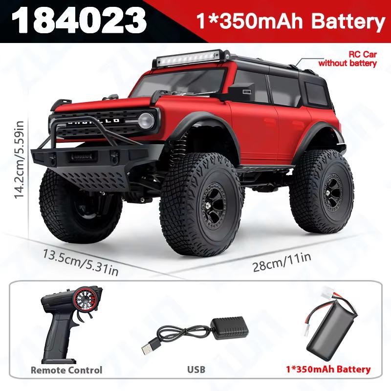 WLtoys 184023 1:18 Радиоуправляемая Машинка со Светодиодной Подсветкой 2.4G 4WD Машина на Пульте Управления RTR Профессиональный Внедорожник для Лазания Игрушка Для Ребенка Подарок
