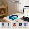 SIMOLIO Беспроводные наушники для детей Bluetooth-гарнитура с регулировкой громкости, возможностью совместного прослушивания, двойным подключением для игр и синим цветом 712M 5.0, с микрофоном, ограничением, защитой,