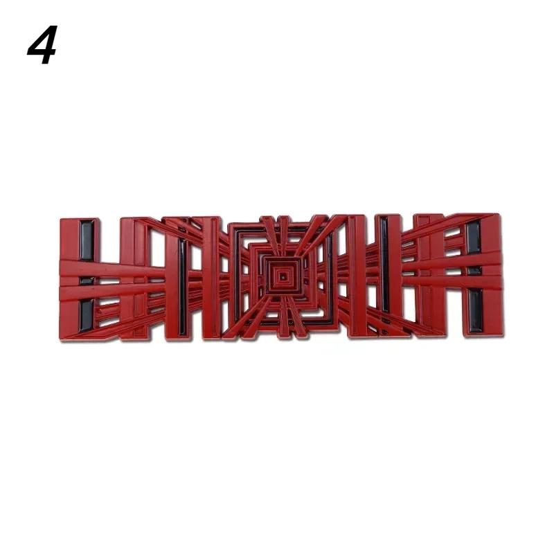 3D Metal Plaid Logo Rear Trunk Tailgate Emblem Sticker High Performance Version Badge Decals for Model 3 S X Y