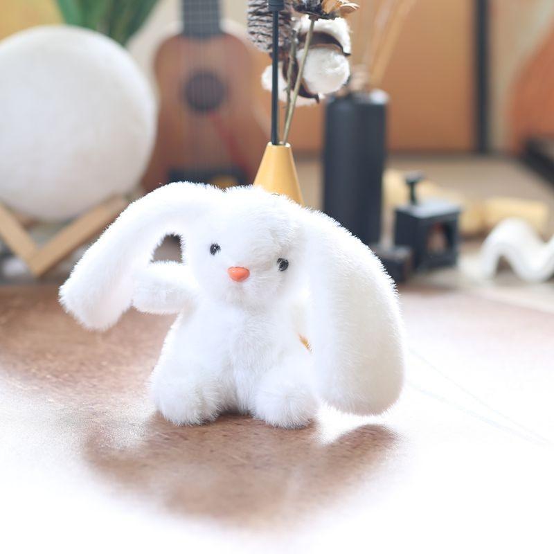 Plush Cute Rabbit Toy Keychain Pp Cotton Stuffed Bag Decor Gift For Kids Girls