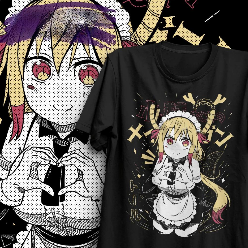 Аниме футболка «Дракон-горничная» – Футболка «Кобаяси» Графические футболки Женская одежда Винтажная одежда Y2K Топ Мода Кавайные футболки
