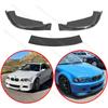 Для BMW 3 серии E46 M3 1998-2005 Тип HM Высококачественный ABS Передний бампер Губа Спойлер Глянцевый черный Вид под углеродное волокно