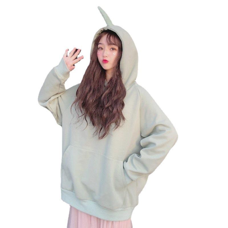 Women Hoodies Top Women's Clothes Loose Student Jackets Girl Tops