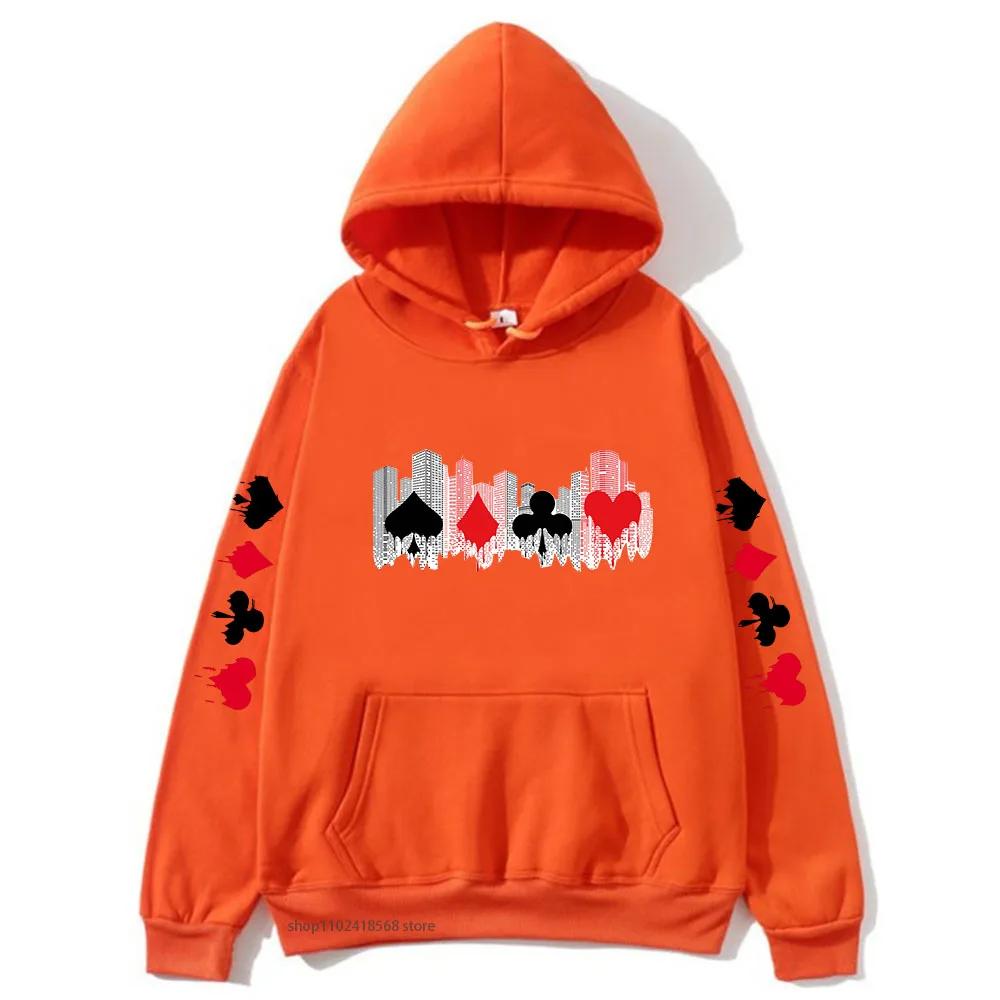 Мужские здания и игральные карты толстовка с капюшоном Alice In Borderland толстовка с капюшоном Y2k Sudaderas Мужская одежда