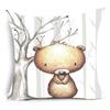 Чехлы на подушки с изображением лесных животных в стиле бохо, наволочка с изображением медведя, лисы, лесных животных, джунглей, декоративные подушки для подарка на день рождения