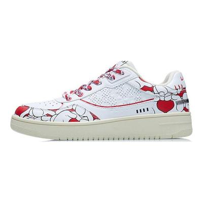Li Ning Disney X удобные универсальные низкие кроссовки для скейтбординга мужские кроссовки белые красные AGCS145-1