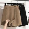 Women's Semi-skirt Spring and Autumn A Word Short Skirt Thin Tweed Pleated Skirt Plus Size Trouser Skirt