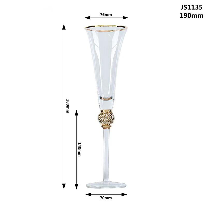 Бокал для шампанского Phnom Penh Diamond Crystal Glass Цветные стеклянные бокалы для напитков Caliz Cup Набор золотых бокалов для вина Винтажные чашки