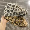 Keep Warm Leopard Print Berets Adjustable Women Newsboy Caps Fashion Lamb Wool Berets Hat  Girl