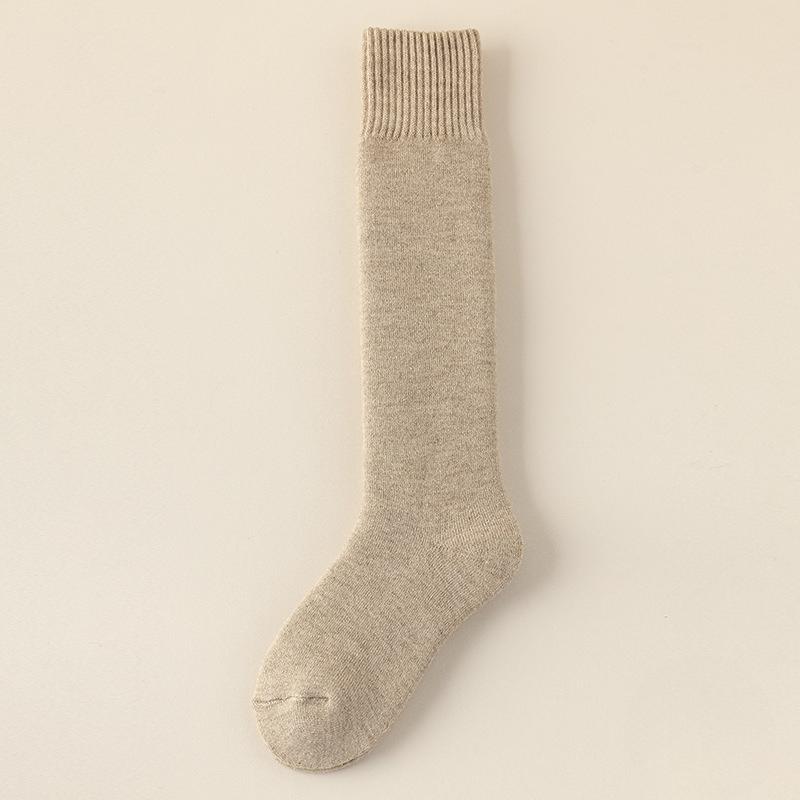 Thickened Cashmere Thigh-high Socks for Women, Cold-proof and Warm Wool Socks, Autumn and Winter Calf Socks for Men