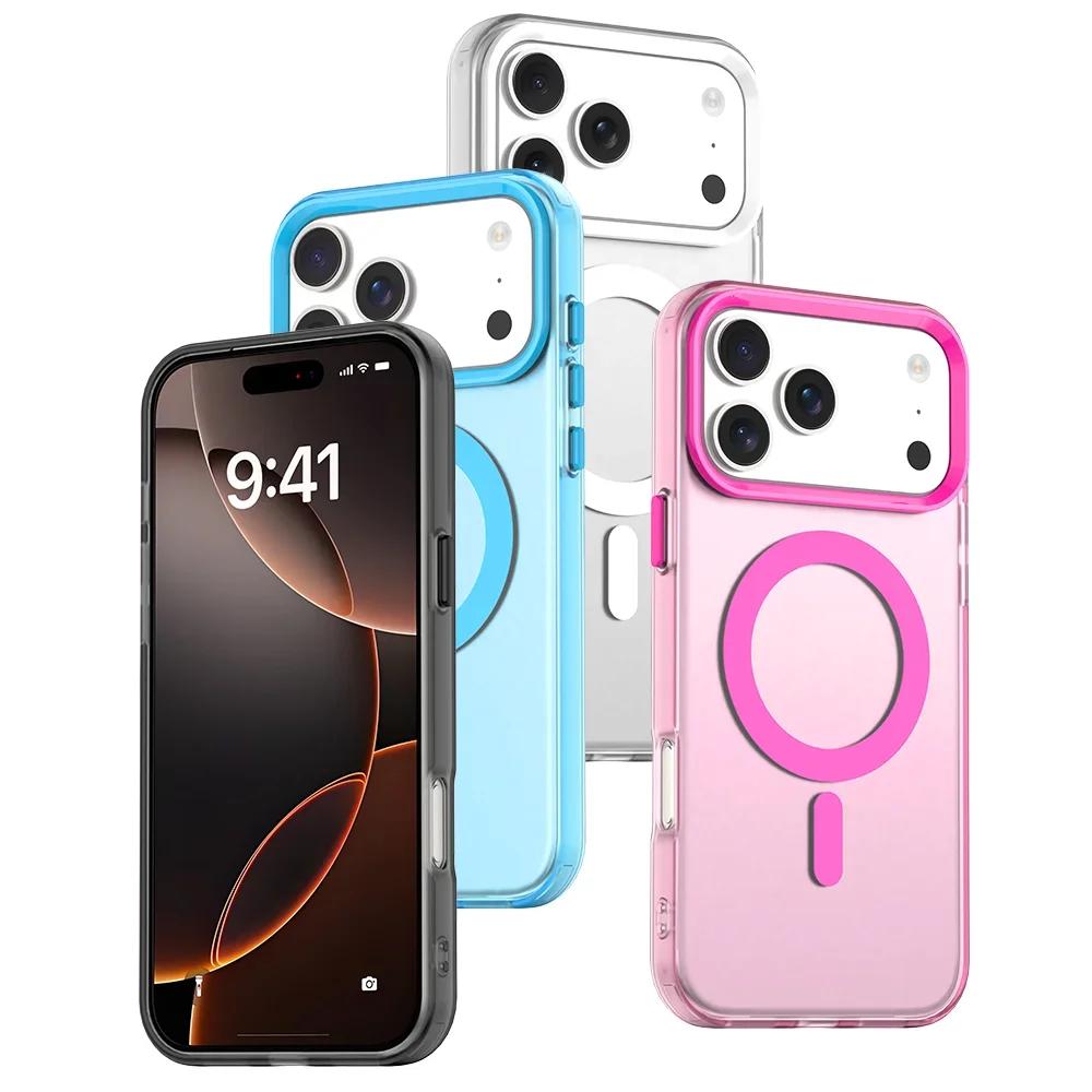 Модный чехол конфетного цвета, приятный для кожи, матовый, для iPhone 17 Air 16E 15 14 Plus 13 12 11 Pro Max, с поддержкой беспроводной зарядки, противоударный