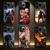 Чехол для телефона G-God of W-War Черный Матовый Ударопрочный Чехол Для iPhone 17,16,15,14,13,12,11,Pro,Max,Plus