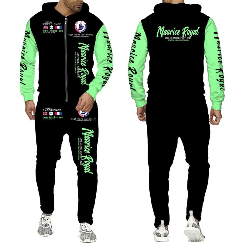 Модная толстовка с буквенным принтом/толстовка на молнии/брюки/комплект повседневный мужской женский спортивный костюм спортивная одежда одежда для пар хип-хоп комплект из 2 предметов