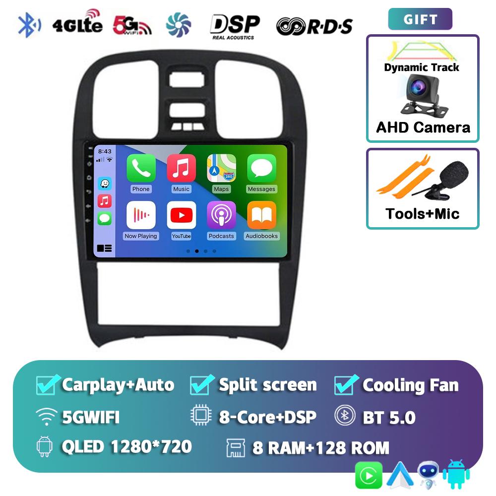 Автомобильный радиоприемник Android 14 DSP, мультимедийный видеоплеер, навигация, GPS для Hyundai Sonata EF 2001-2006 2007 2008 2009 2010 2011 2012