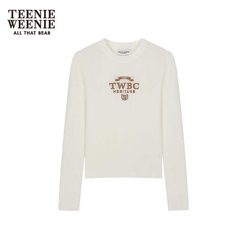 Женский вязаный свитер Teenie Weenie из смесовой шерсти с мишкой