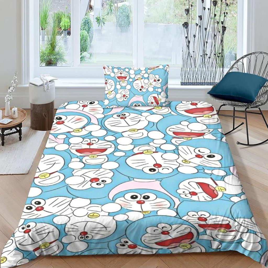 Изысканные 3D Обои с Мультяшным Котом D-Doraemon Принт Постельное Белье Пододеяльник Одеяло Кровать Молодежь Дети Девочки Мальчики Подарок