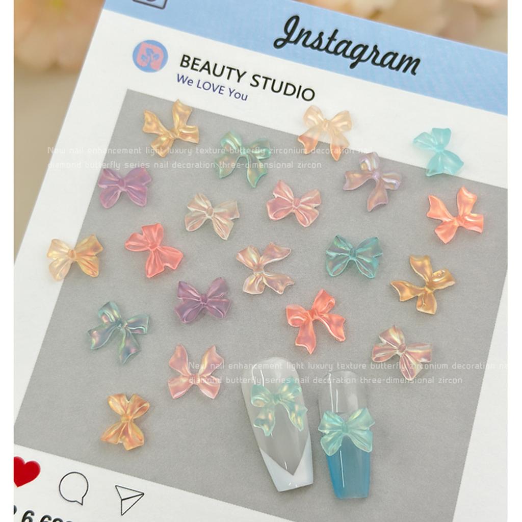 Простые подвески-бантики для ногтей 3D-ленты из смолы Маникюрные аксессуары Товары для рукоделия Украшения для ногтей из смолы