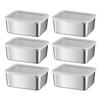 6-Piece Stainless Steel Storage Container Set, 605ml, Deep Design, Kitchen Food Storage Containers, Convenient for Food Preparation, Rust Resistant, T