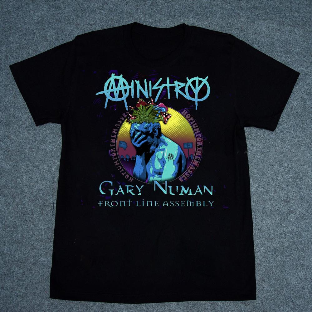 Ministry Spring 2024 Tour With Gary Numan Band Fan T Shirt Size S-5XL Unisex T-Shirt
