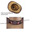 Three-dimensional Embroidery Handmade Straw Hat Western Cowboy Hat Men Cap Outdoor Women Hat Light Luxury
