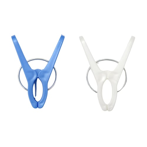 Towa Sangyo Neosoul Clothespins, Whole Hanger Pinch, White/Blue, Approx. 4.4 X 1.4 X 6cm, Pack of 10