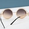 Luxury Brand Designer Fashion Vintage Round Sunglasses Women Animal Outdoor Mirror Trendy Shades Rays Party Travel Lady Glasses