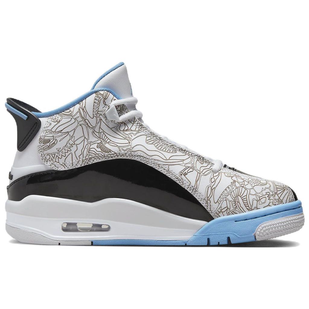 Air Jordan Dub Zero GS Legend Blue Детские кроссовки Белый Черный Нейтрально-серый DV1360-114